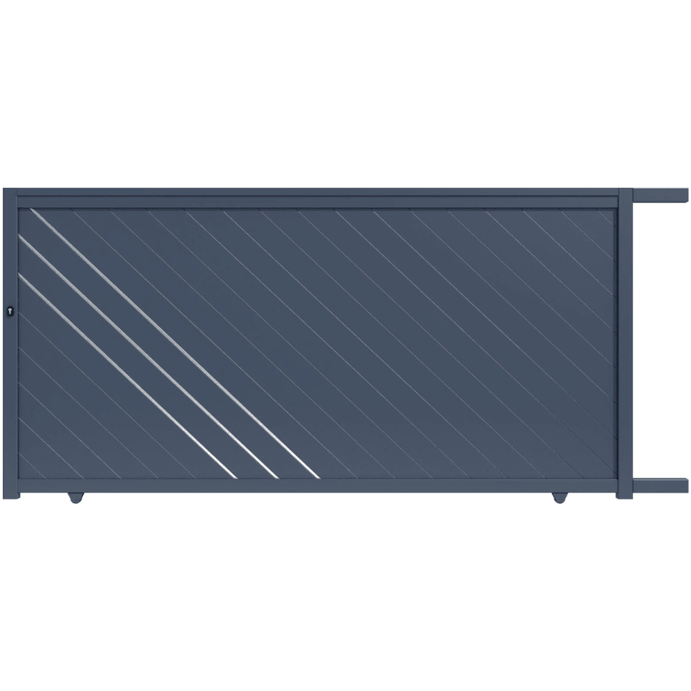Portail Coulissant Aluminium – PORTO – Ozaé Graviers Déco Portail Coulissant Aluminium PORTO Ozaé Graviers Déco, design ajouré moderne et sans entretien