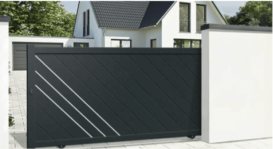 Portail Coulissant Aluminium - PORTO - Ozaé Graviers Déco