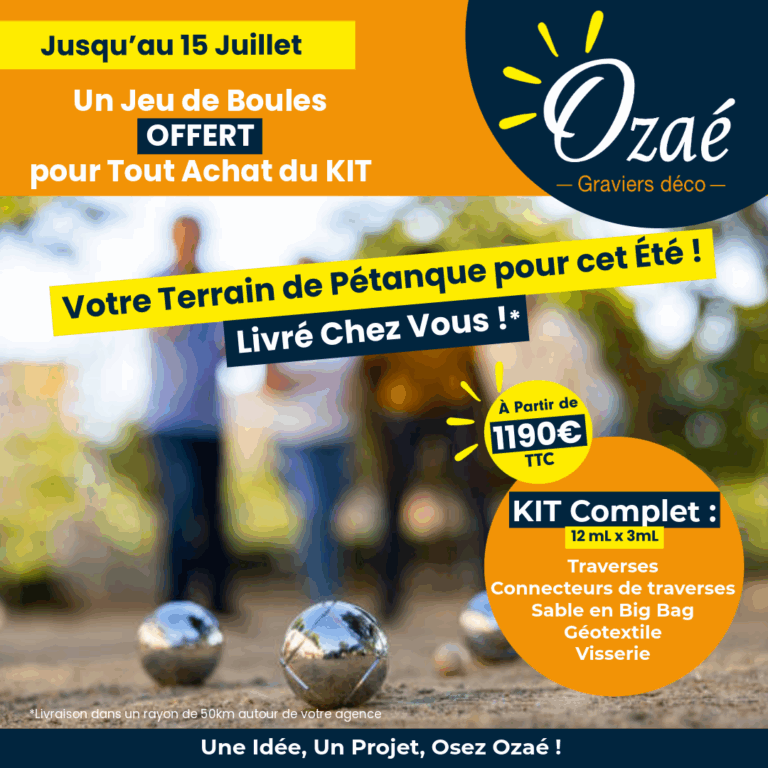 Kit Terrain de Pétanque Ozaé : Créez votre terrain de jeu à domicile