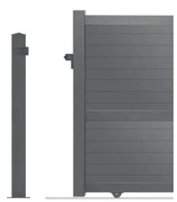 Poteau Aluminium – Portillon et Portail – Ozaé Graviers Déco Poteau Aluminium Portillon et Portail Ozaé Graviers Déco, fixation design et résistante pour portail et portillon