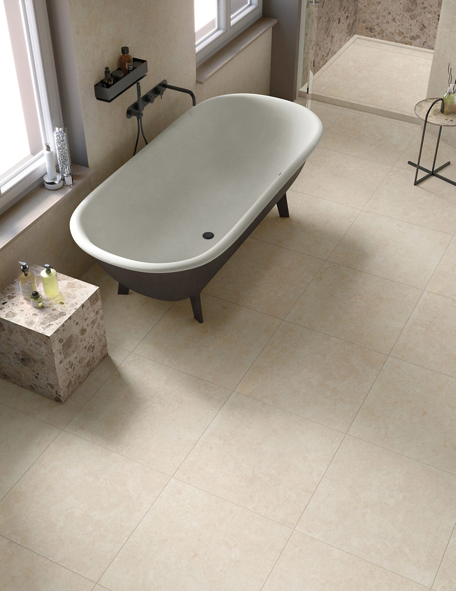 Dalle Céramique ELYSIAN – Desert Stone – Ozaé Graviers Déco Dalle Céramique ELYSIAN Desert Stone Ozaé Graviers Déco, dalle effet pierre sable antidérapante et résistante